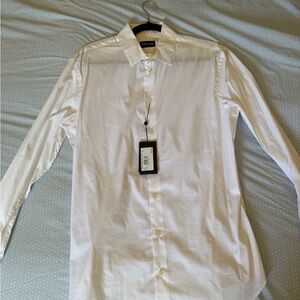 Giorgio Armani Men's White Dress Shirt - Classic Button-Down